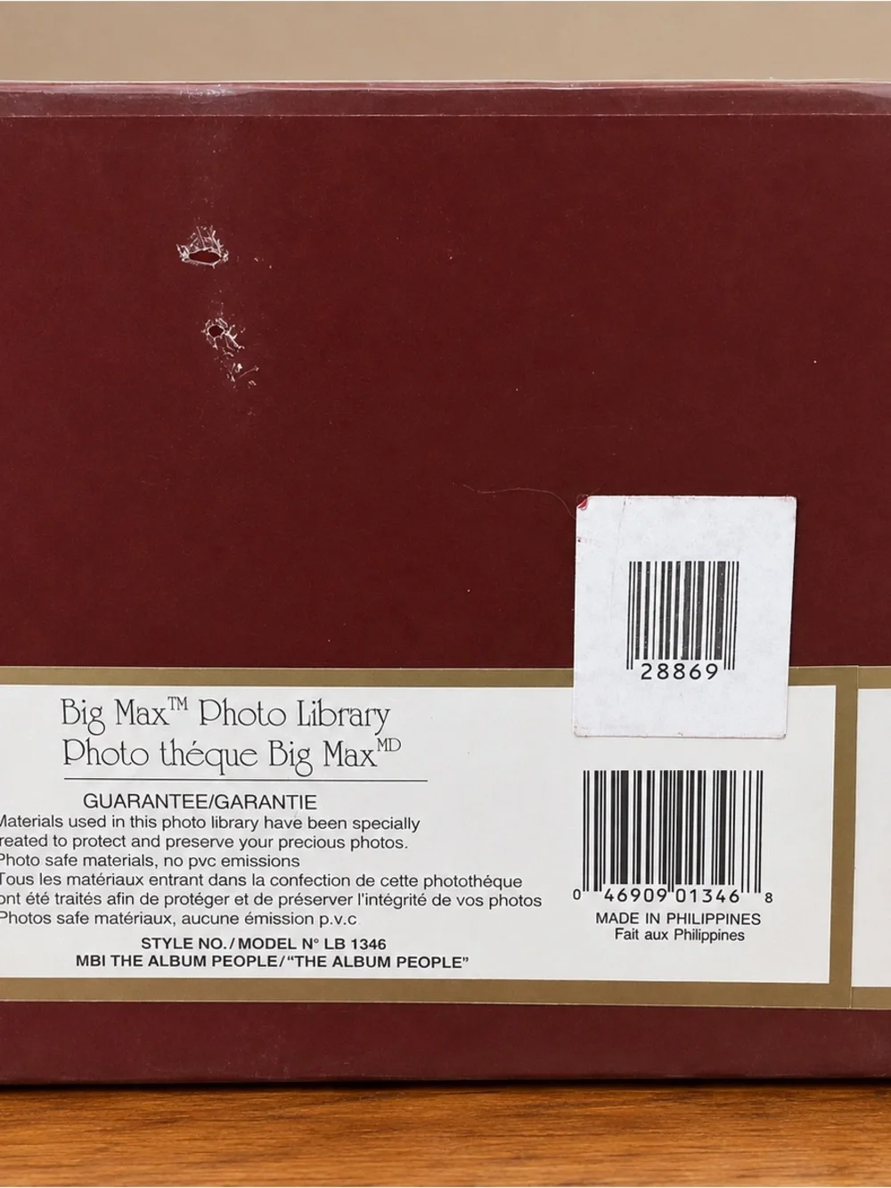 NWT 2 Big Max Maroon Photo Library Set - Home Office Storage